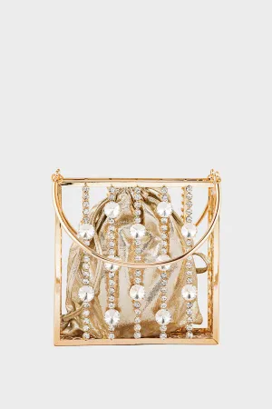 Party Wear Clutch BH0120-Golden