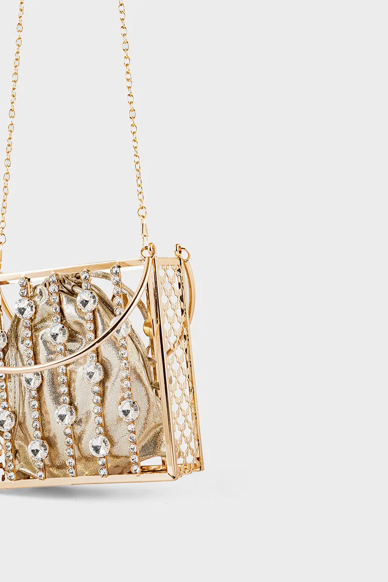 Party Wear Clutch BH0120-Golden