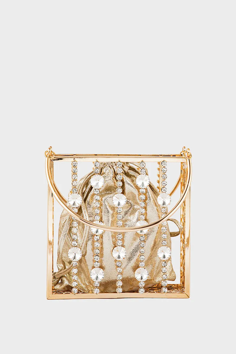 Party Wear Clutch BH0120-Golden