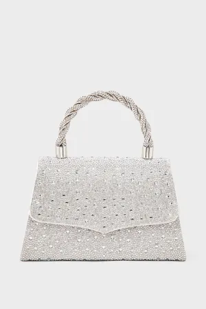Party Wear Clutch BH0123-White