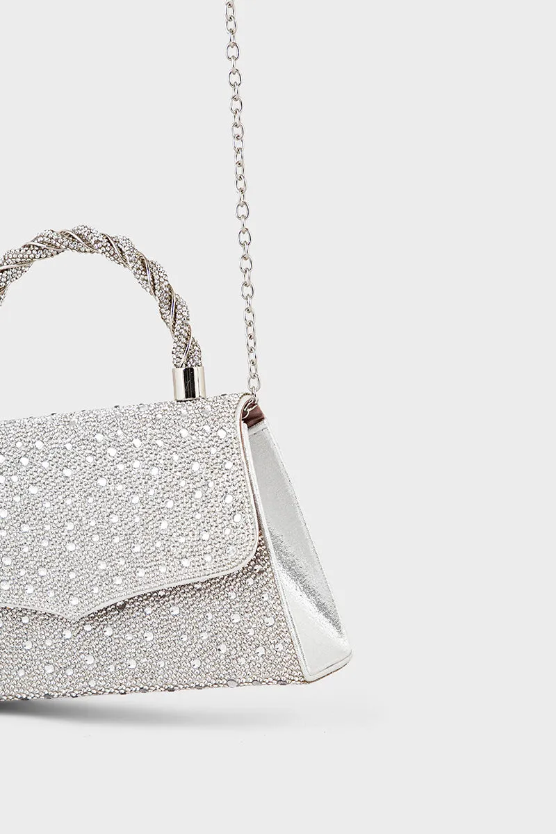 Party Wear Clutch BH0123-White