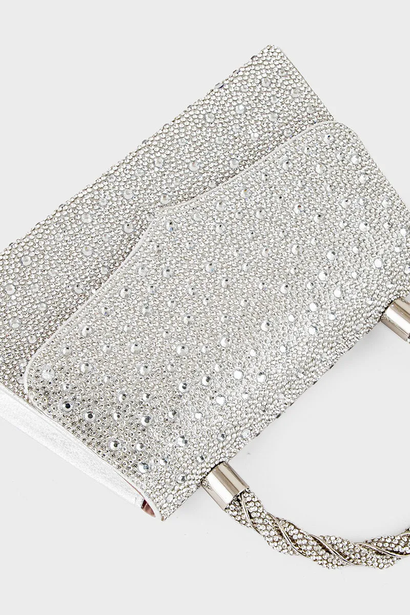 Party Wear Clutch BH0123-White