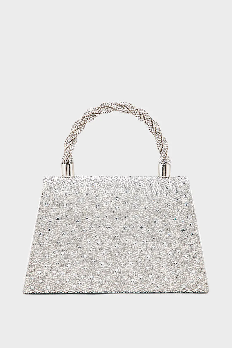 Party Wear Clutch BH0123-White