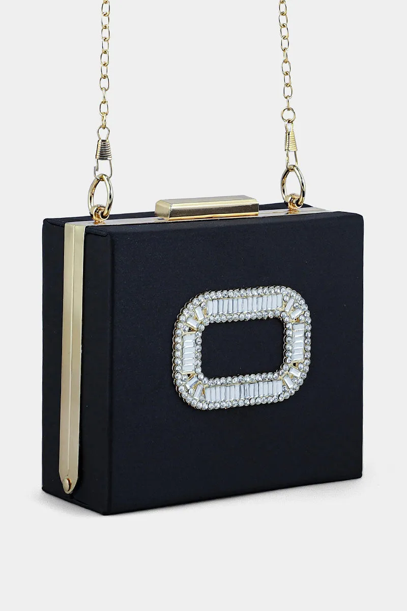 Party Wear Clutch BK4049-Black