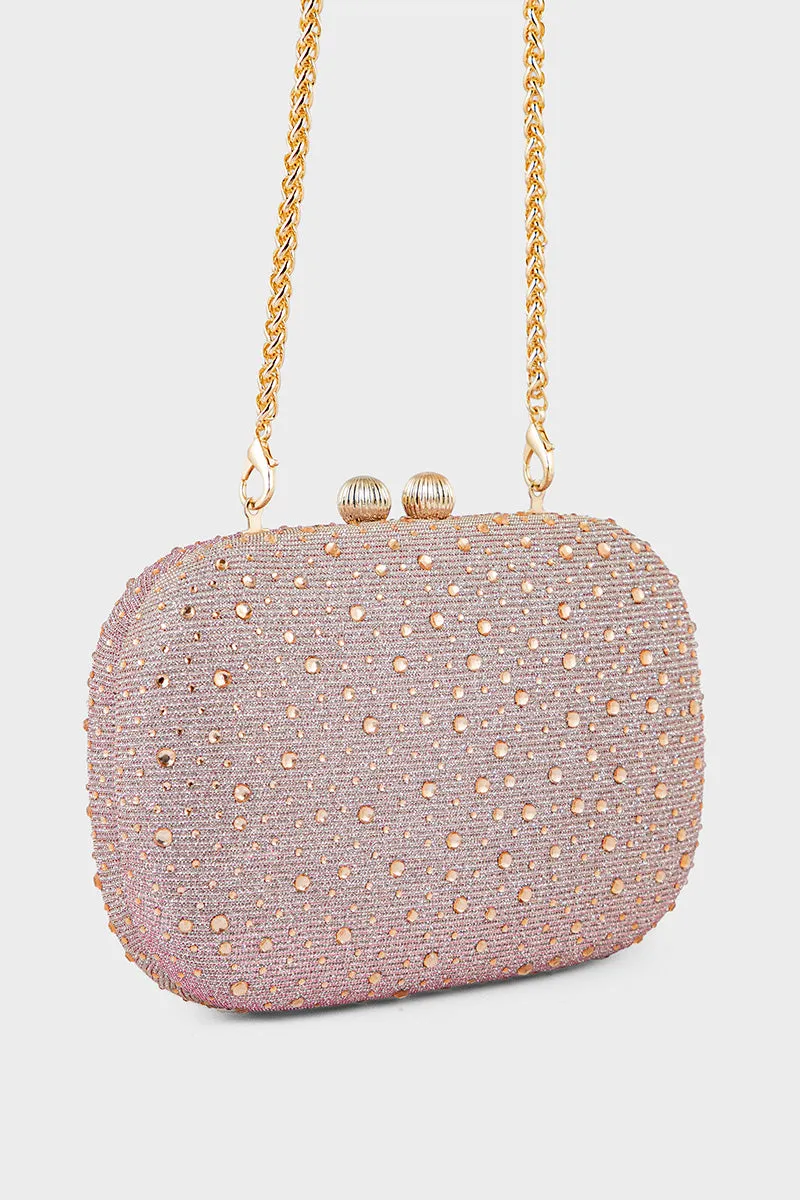 Party Wear Clutch BK4077-Champagne