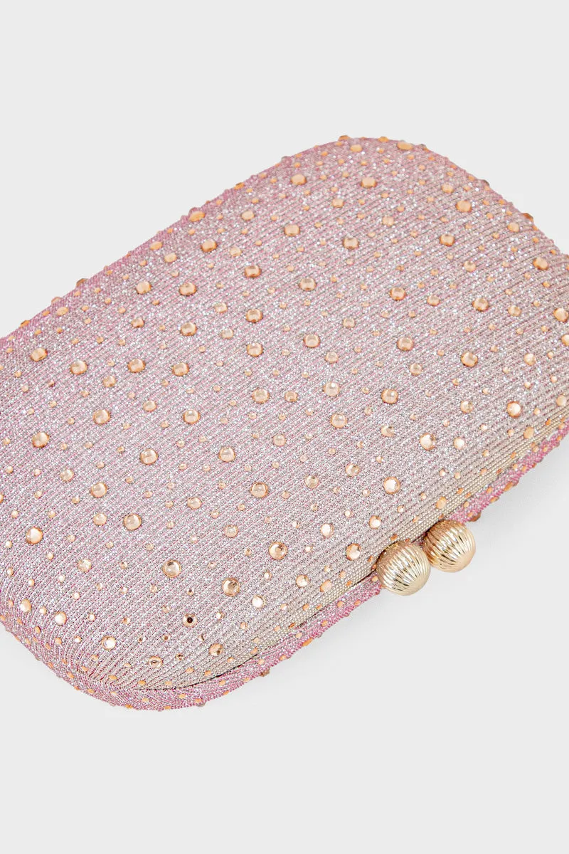 Party Wear Clutch BK4077-Champagne