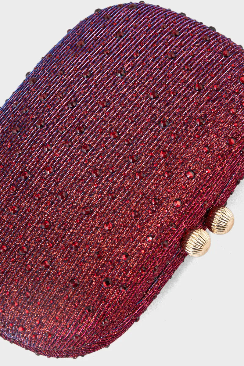 Party Wear Clutch BK4077-Maroon