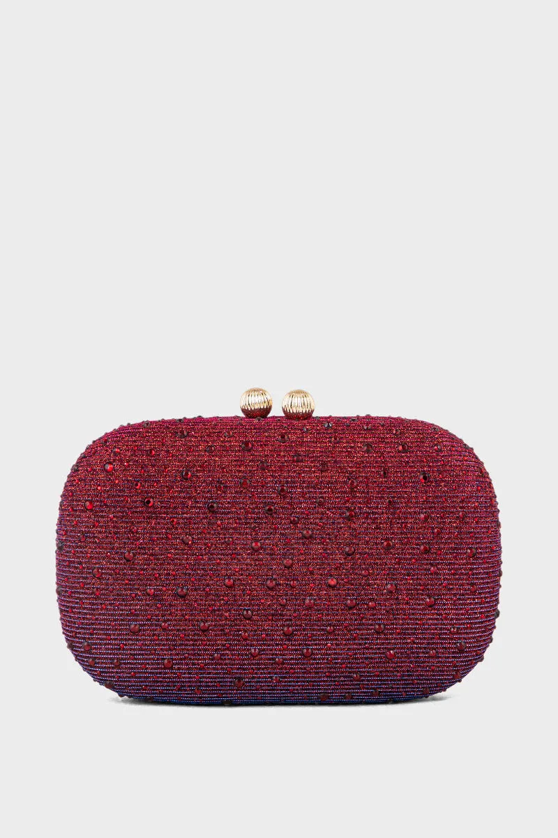 Party Wear Clutch BK4077-Maroon