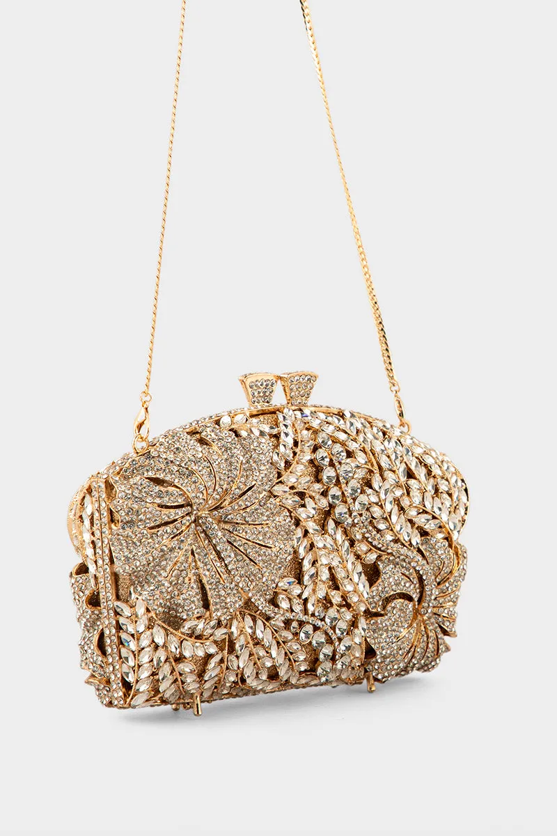 Party Wear Clutch BK4092-Golden