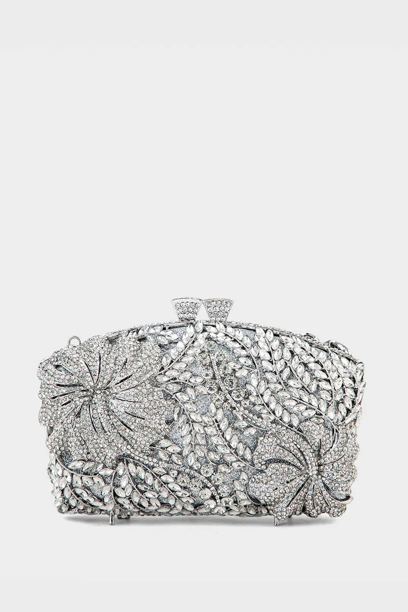 Party Wear Clutch BK4092-Silver