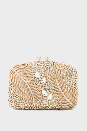 Party Wear Clutch BK4096-Golden