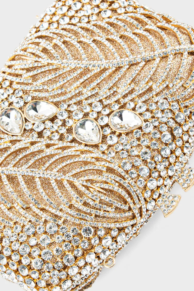 Party Wear Clutch BK4096-Golden