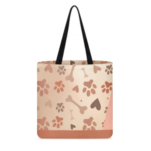 Paw Print Bone Cloth Tote Bag