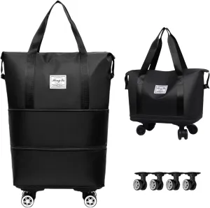 Pepepo Travel Bag with Wheels-(2025 New Large Capacity Travel Bag - Universal Wheel Removable) (Blue,Non-wheeled)
