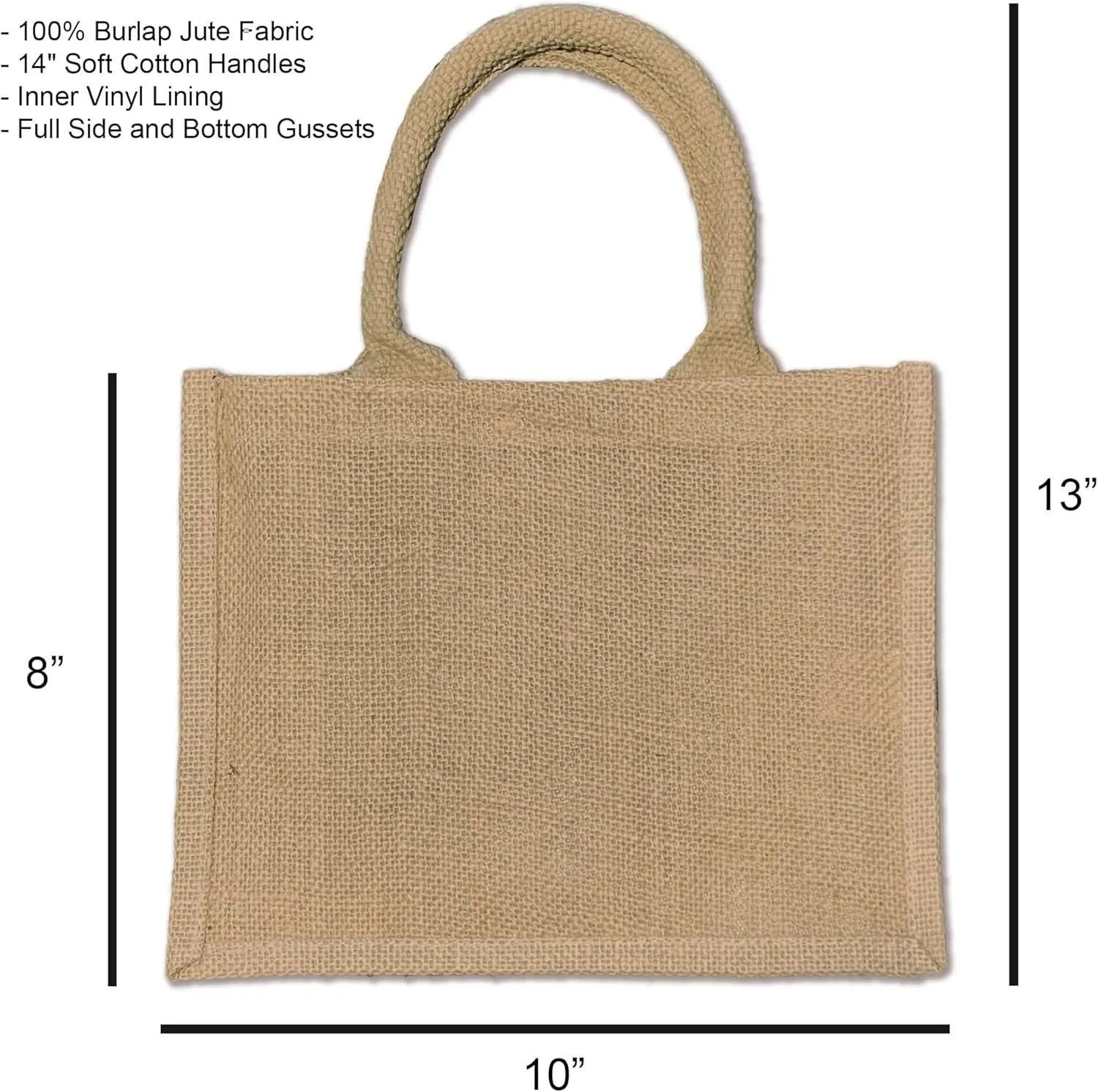 Personalized Bridesmaid Bags - Cute Burlap Tote Bags