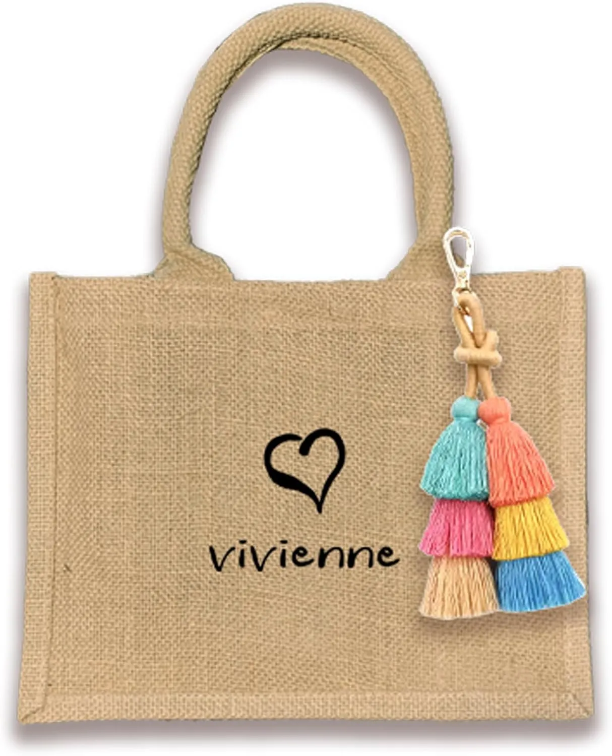 Personalized Bridesmaid Bags - Cute Burlap Tote Bags