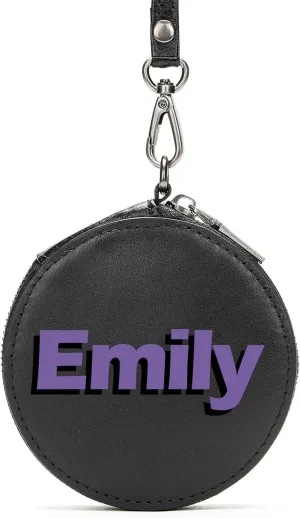 Personalized Coin Purse Pouch with Name, Custom Small Leather Change Purse for Coins Card Cash Zipper Mini Wallet for Women Men - Customized Gifts for Christmas Birthday Anniversary, Bridesmaid Gifts
