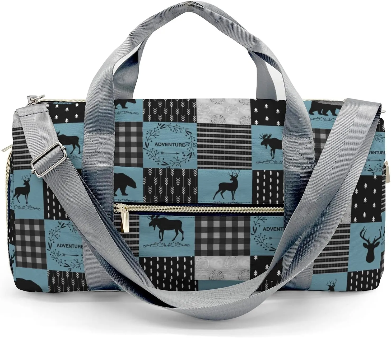 Personalized Duffel Bag Adventure Wild One Deer Bear Luxury on the Go: High-End Travel Bags for Sophisticated Travelers