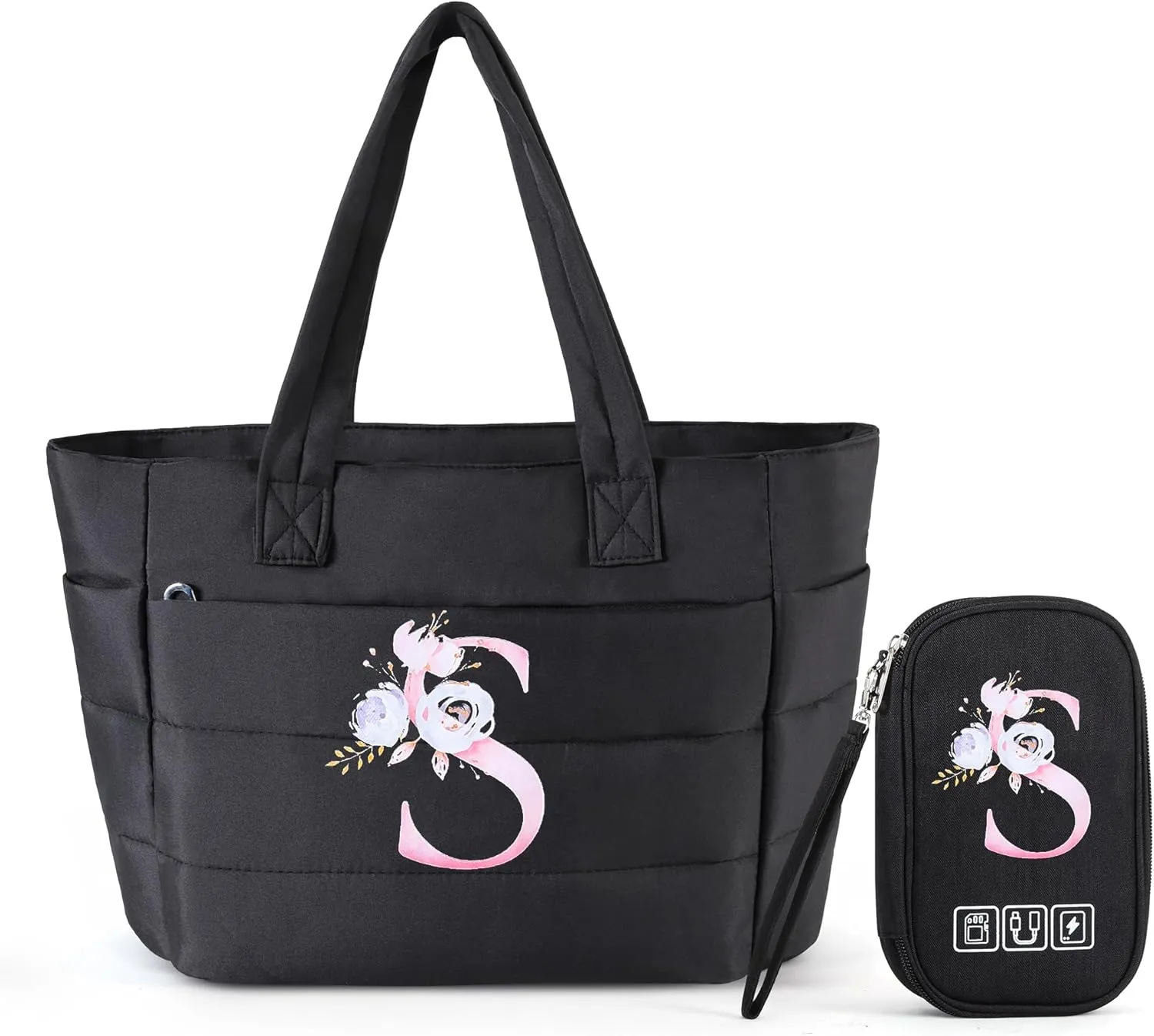 Personalized Initial Tote Bag for Women