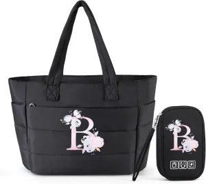 Personalized Initial Tote Bag for Women