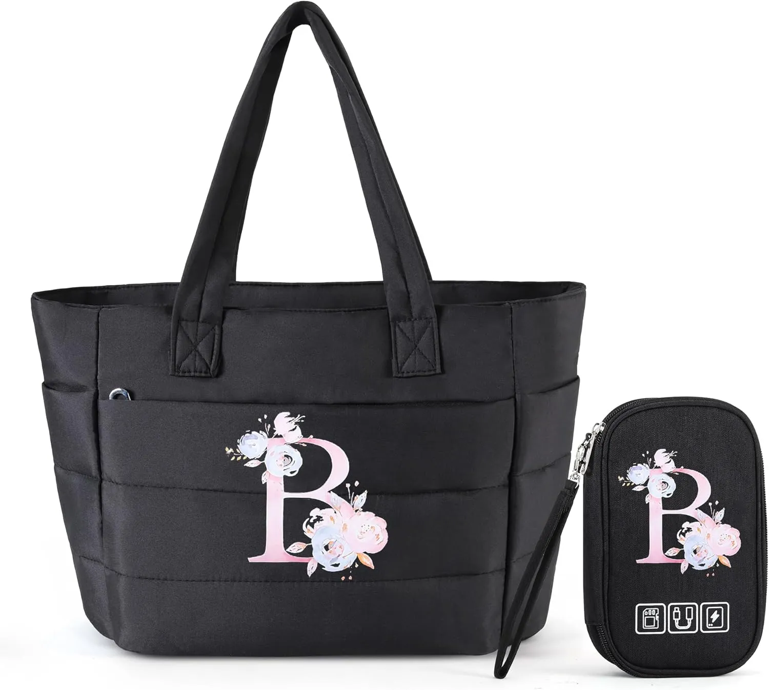 Personalized Initial Tote Bag for Women