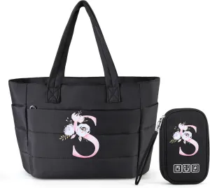 Personalized Initial Tote Bag for Women