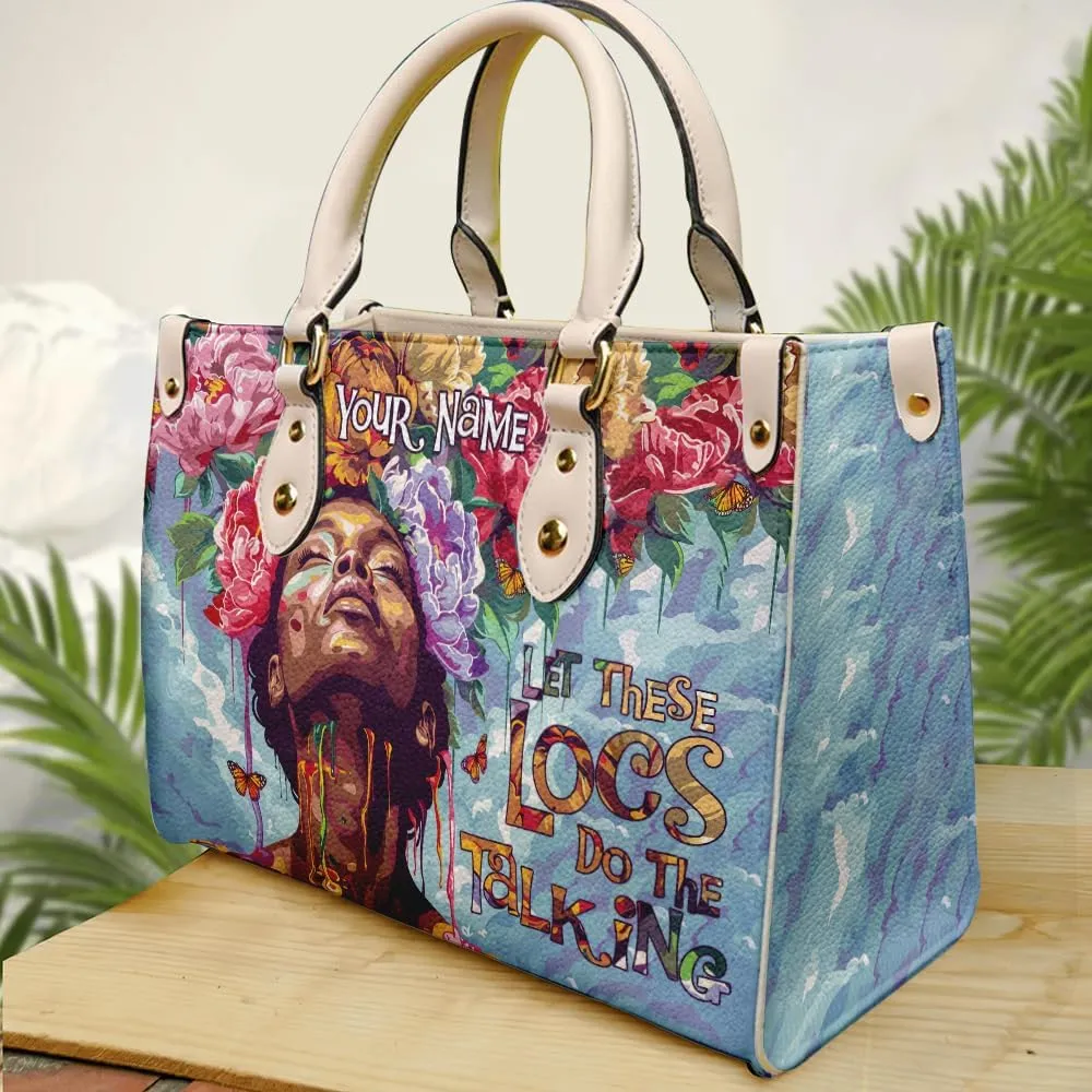 Personalized Leather Handbag For African American, Mother's Day Birthday Christmas Gifts For Women, For Black Women