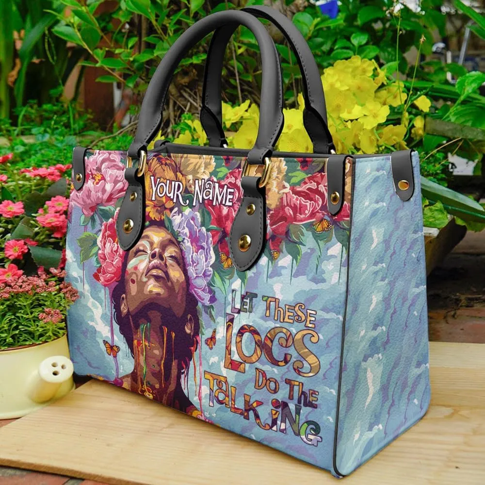 Personalized Leather Handbag For African American, Mother's Day Birthday Christmas Gifts For Women, For Black Women