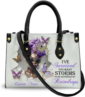Personalized Leather Handbag For African American, Mother's Day Birthday Christmas Gifts For Women, For Black Women