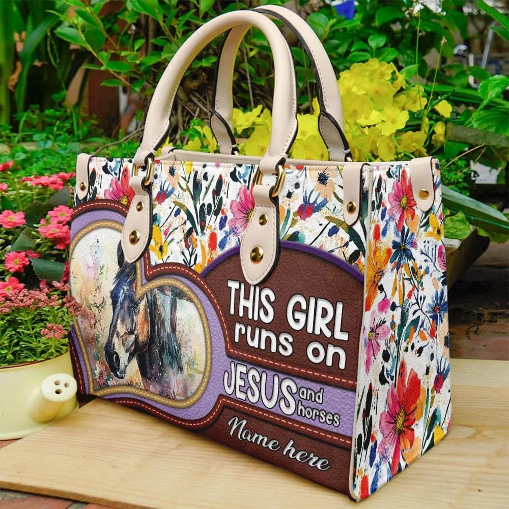 Personalized Leather Handbag for Women, Custom Name Bag, Mother's Day, Birthday, Christmas Gifts, Christian Faith Bags