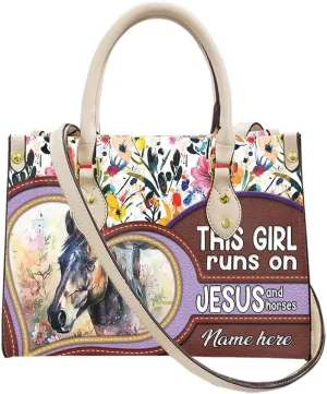 Personalized Leather Handbag for Women, Custom Name Bag, Mother's Day, Birthday, Christmas Gifts, Christian Faith Bags