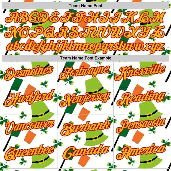Personalized Name, Short Sleeve Shirt, Polo Sport, Navy Bay Orange-Green 3D St. Patrick's Day Polo
