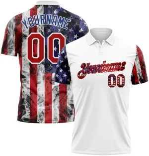 Personalized Name,Custom Jersey, Polo Sport, Pink White 3D Pattern Design Tropical Palm Leaves Performance