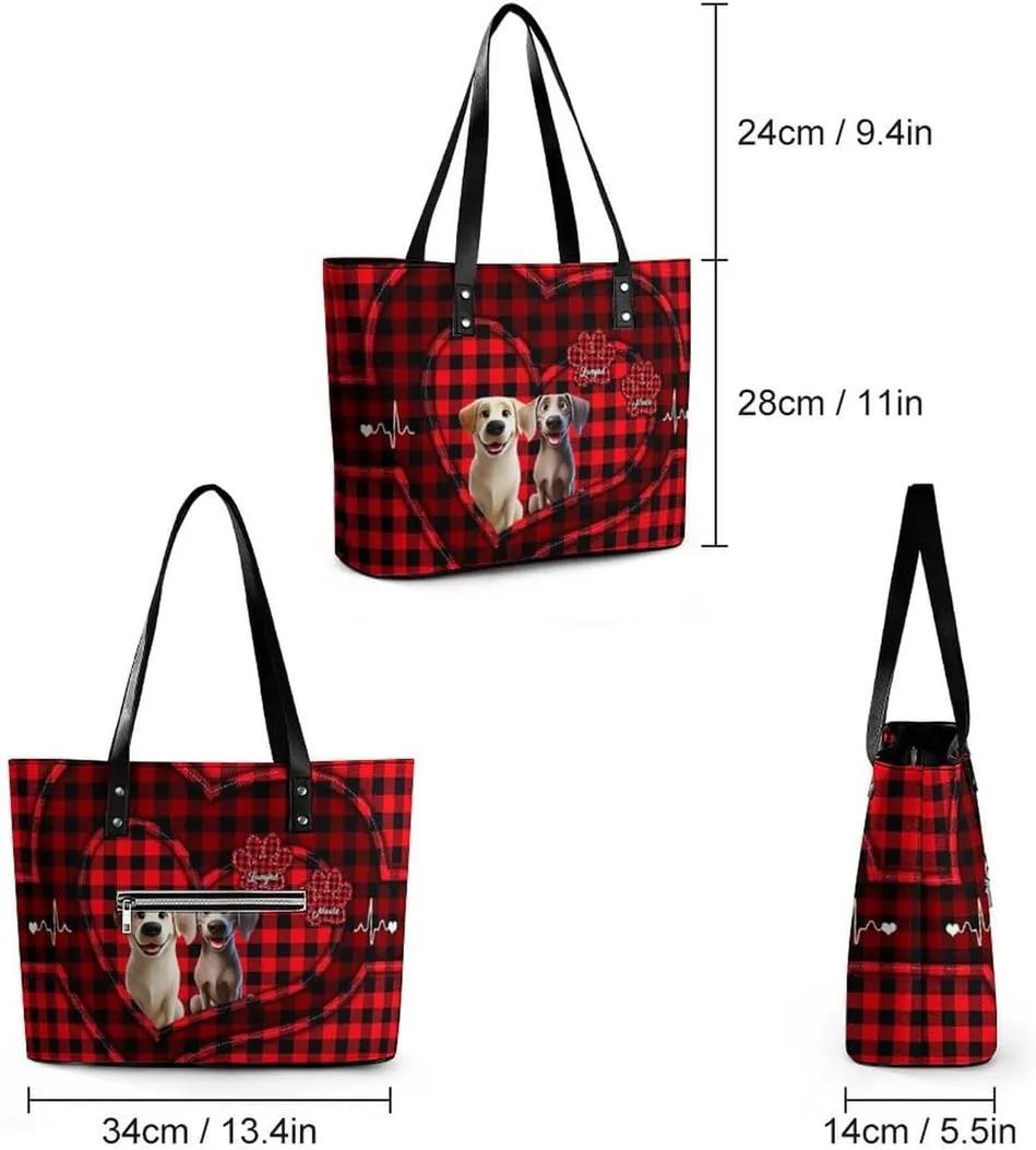 Personalized Shoulder Bag Custom Names Mothers Day Handbag Large Capacity Handbag Gift for Grandmother Mom Mother