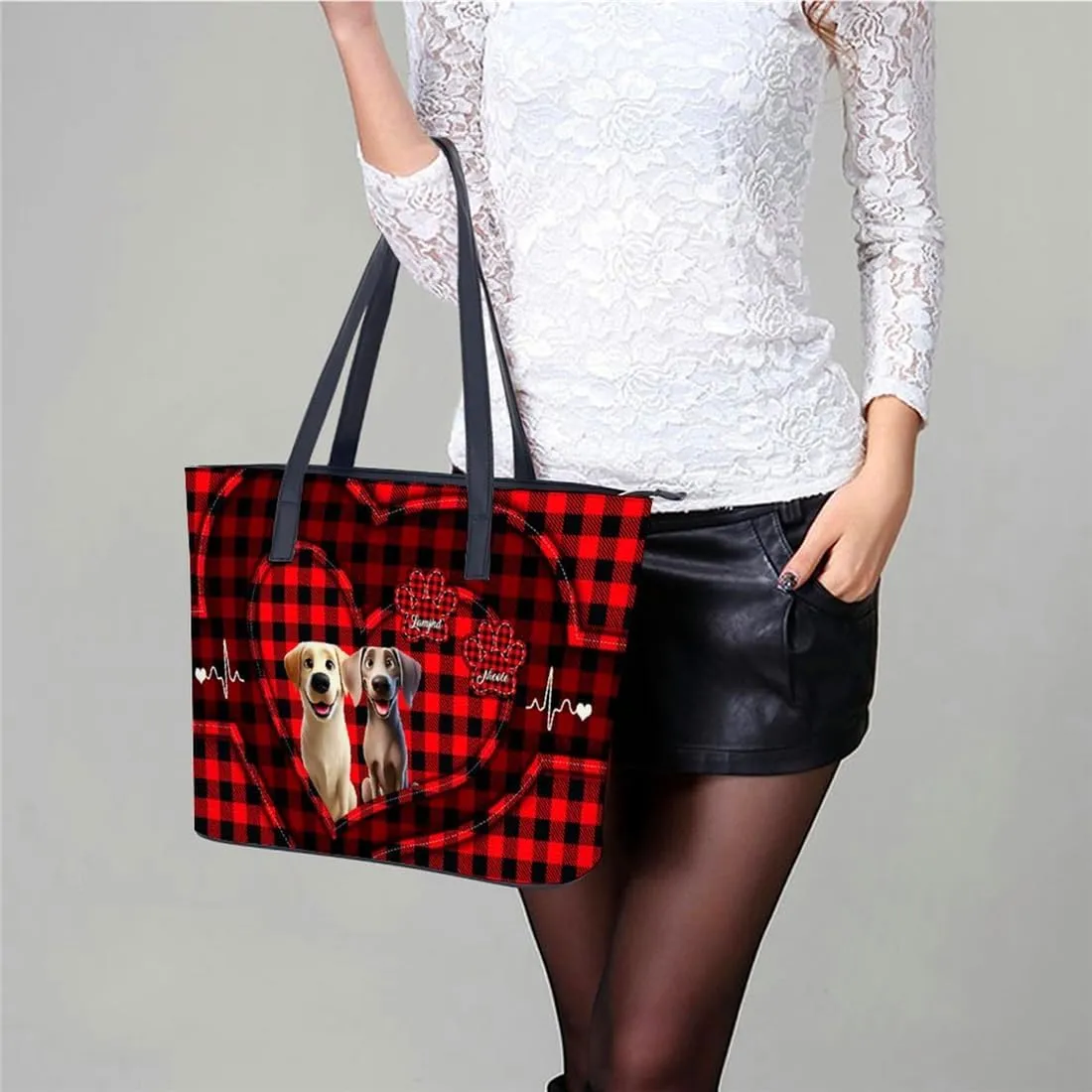 Personalized Shoulder Bag Custom Names Mothers Day Handbag Large Capacity Handbag Gift for Grandmother Mom Mother