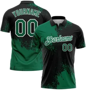 Personalized Team Name, Custom Jersey, Gold Black-White 3D Pattern Design Abstract Brush Stroke