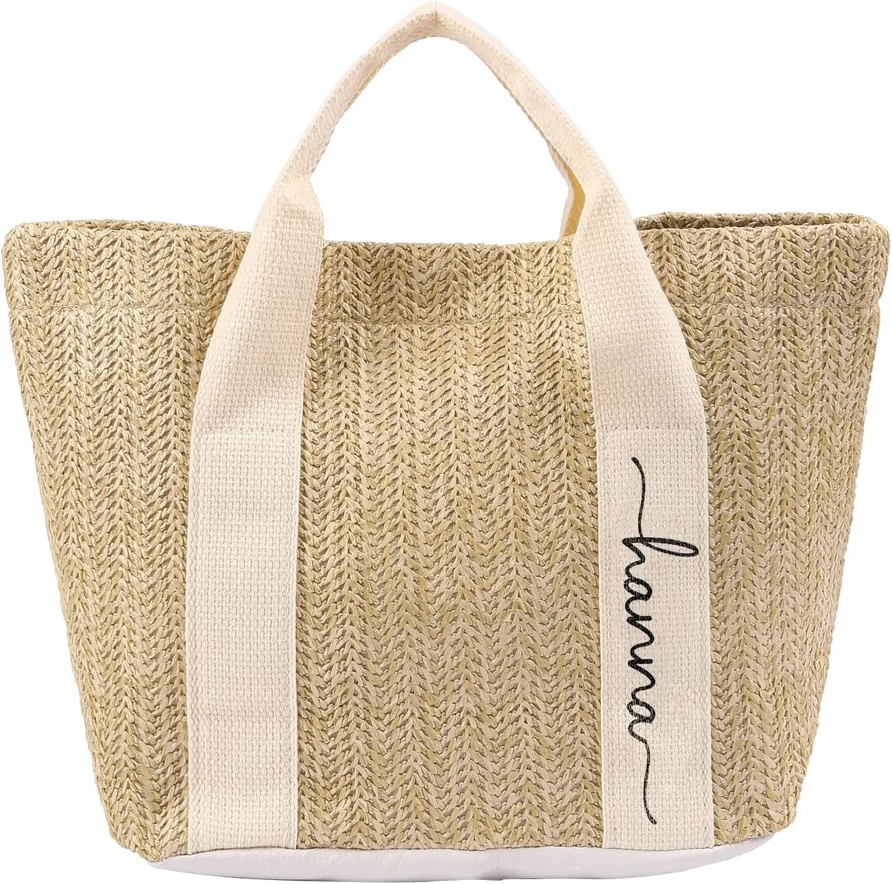 Personalized Tote Bag with Name – Custom Straw Bag for Women – Reusable Shopping Bag, Bridesmaid Gifts