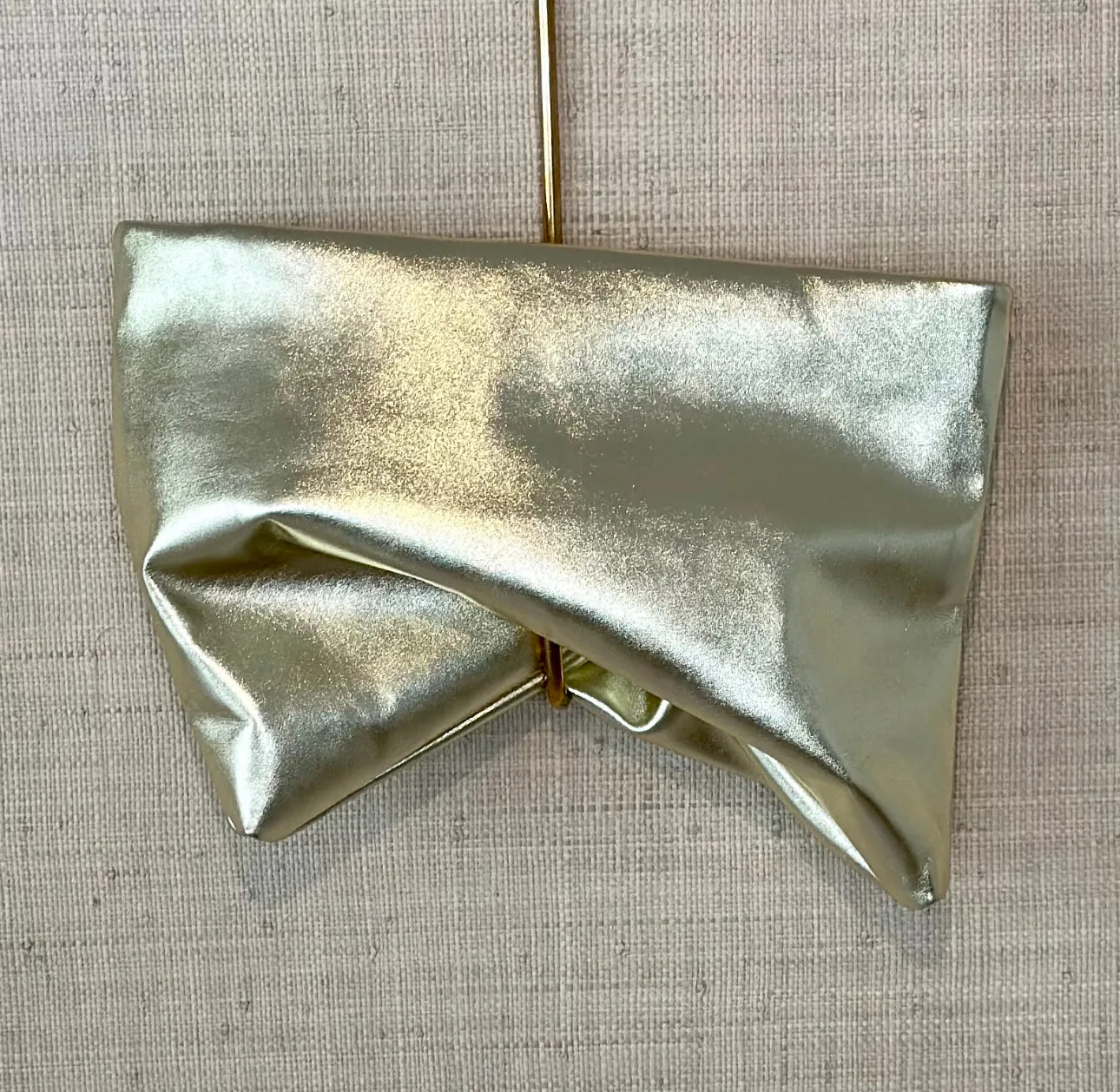 Petrichor Fold Over Clutch Gold
