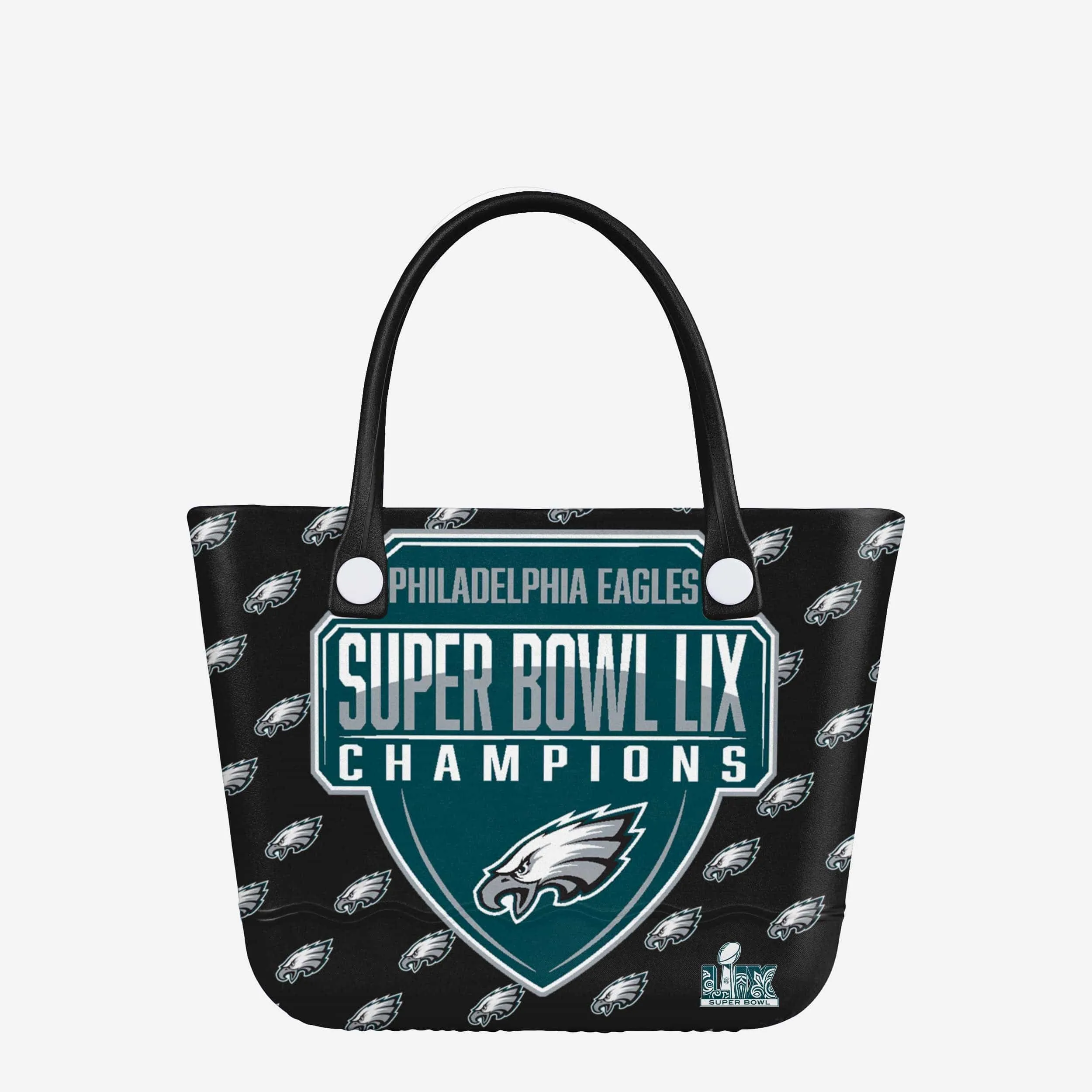 Philadelphia Eagles Super Bowl LIX Champions Big Logo Mini Print Tailgate Tote Bag