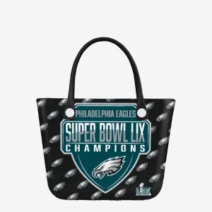 Philadelphia Eagles Super Bowl LIX Champions Big Logo Mini Print Tailgate Tote Bag