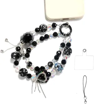 Phone Charms with Jeweled Beads Hands-free Phone Wrist Strap, Vintage iphone Wristlet, Luxury Bag Charm