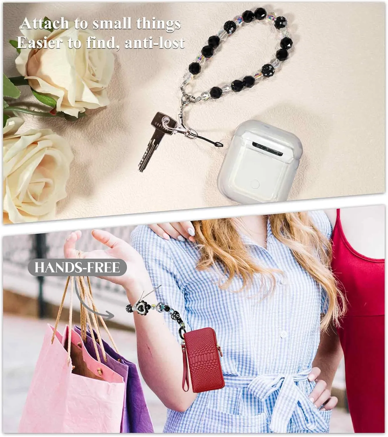 Phone Charms with Jeweled Beads Hands-free Phone Wrist Strap, Vintage iphone Wristlet, Luxury Bag Charm