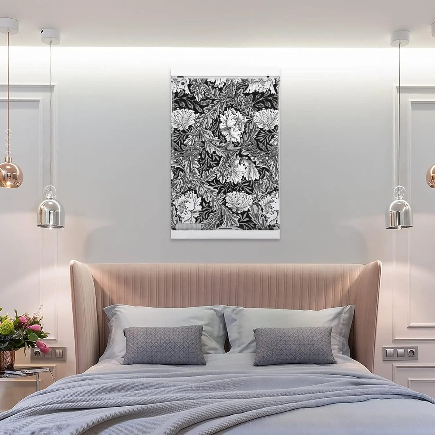 PICHU William Morris Posters Artist Artistic Photo Black And White Flowers Canvas Wall Art Prints Poster Gifts Photo Picture Painting Posters Room Decor Home Decorative 12x18inch(30x45cm)