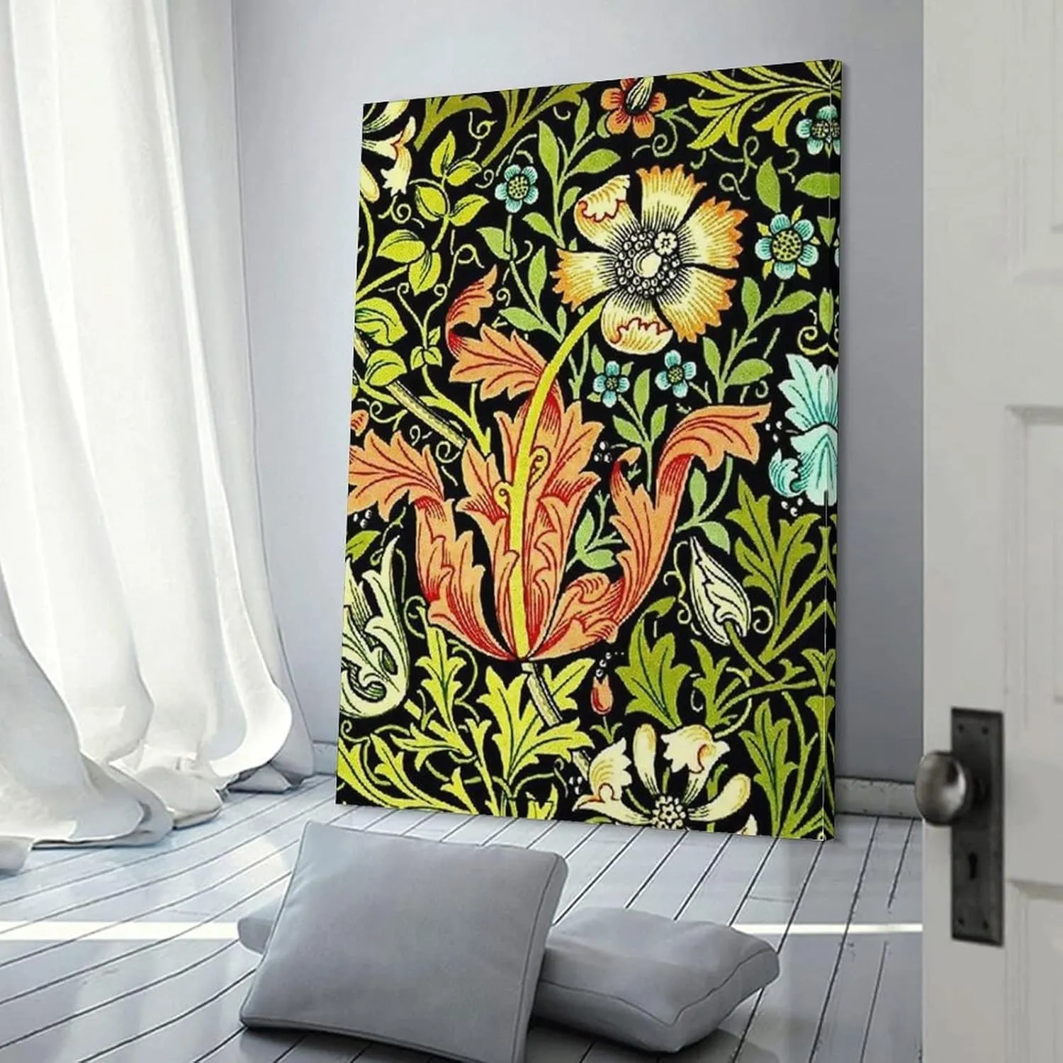 PICHU William Morris Posters Artist Artistic Photo Blue Blue Flowers Canvas Art Poster And Wall Art Picture Print Modern Family Bedroom Decor Posters 20x30inch(50x75cm)