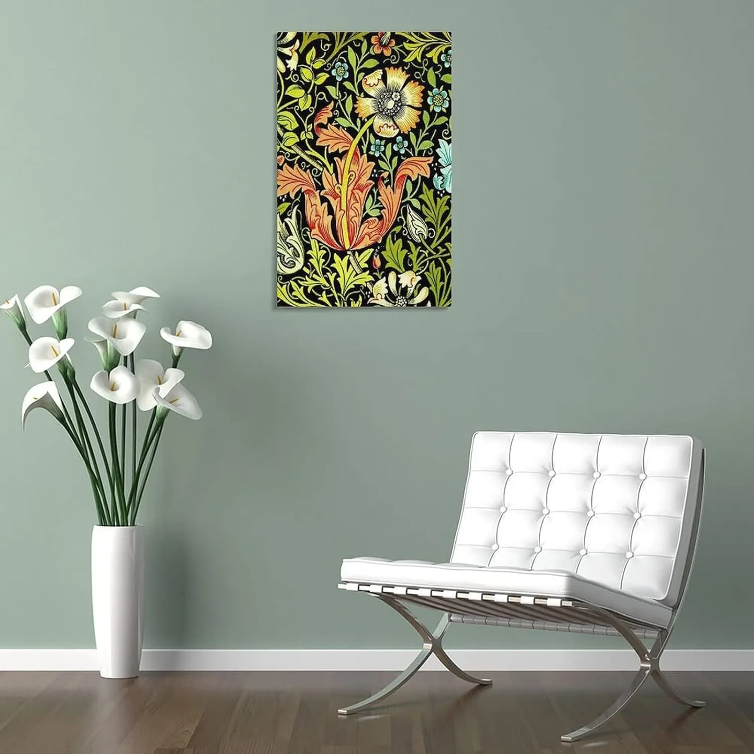 PICHU William Morris Posters Artist Artistic Photo Blue Blue Flowers Canvas Art Poster And Wall Art Picture Print Modern Family Bedroom Decor Posters 20x30inch(50x75cm)