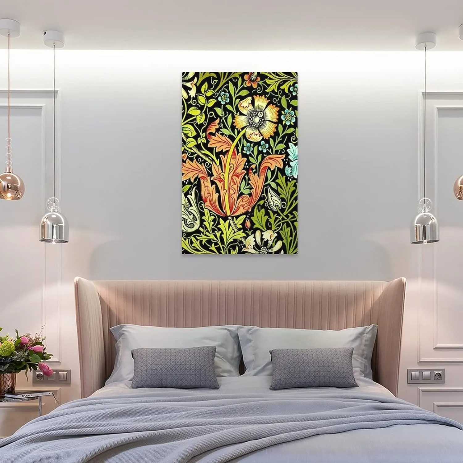 PICHU William Morris Posters Artist Artistic Photo Blue Blue Flowers Canvas Art Poster And Wall Art Picture Print Modern Family Bedroom Decor Posters 20x30inch(50x75cm)