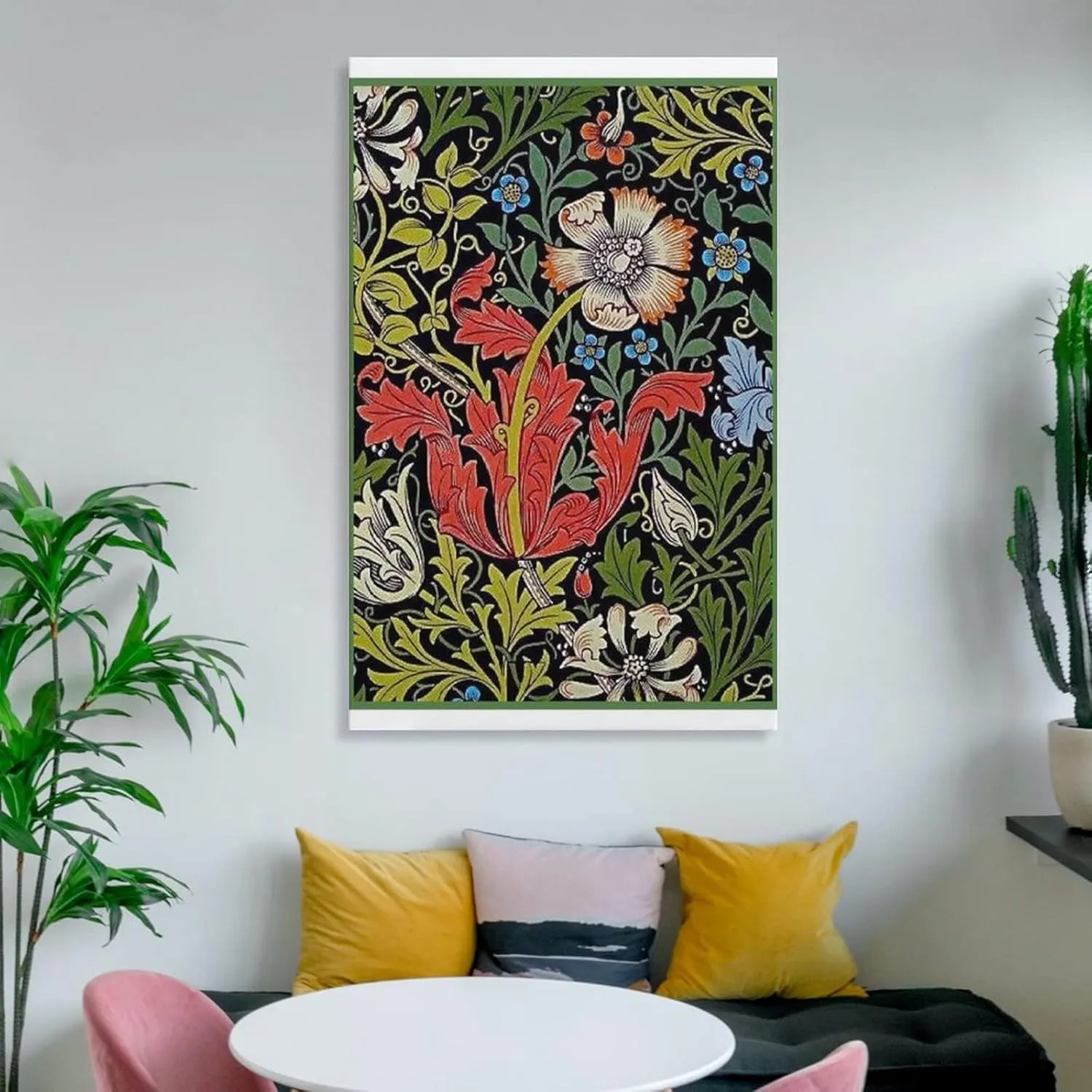 PICHU William Morris Posters Artist Artistic Photo Red Petals Painting On Canvas Wall Art Poster Scroll Picture Print Living Room Walls Decor Home Posters 12x18inch(30x45cm), Unframe-style