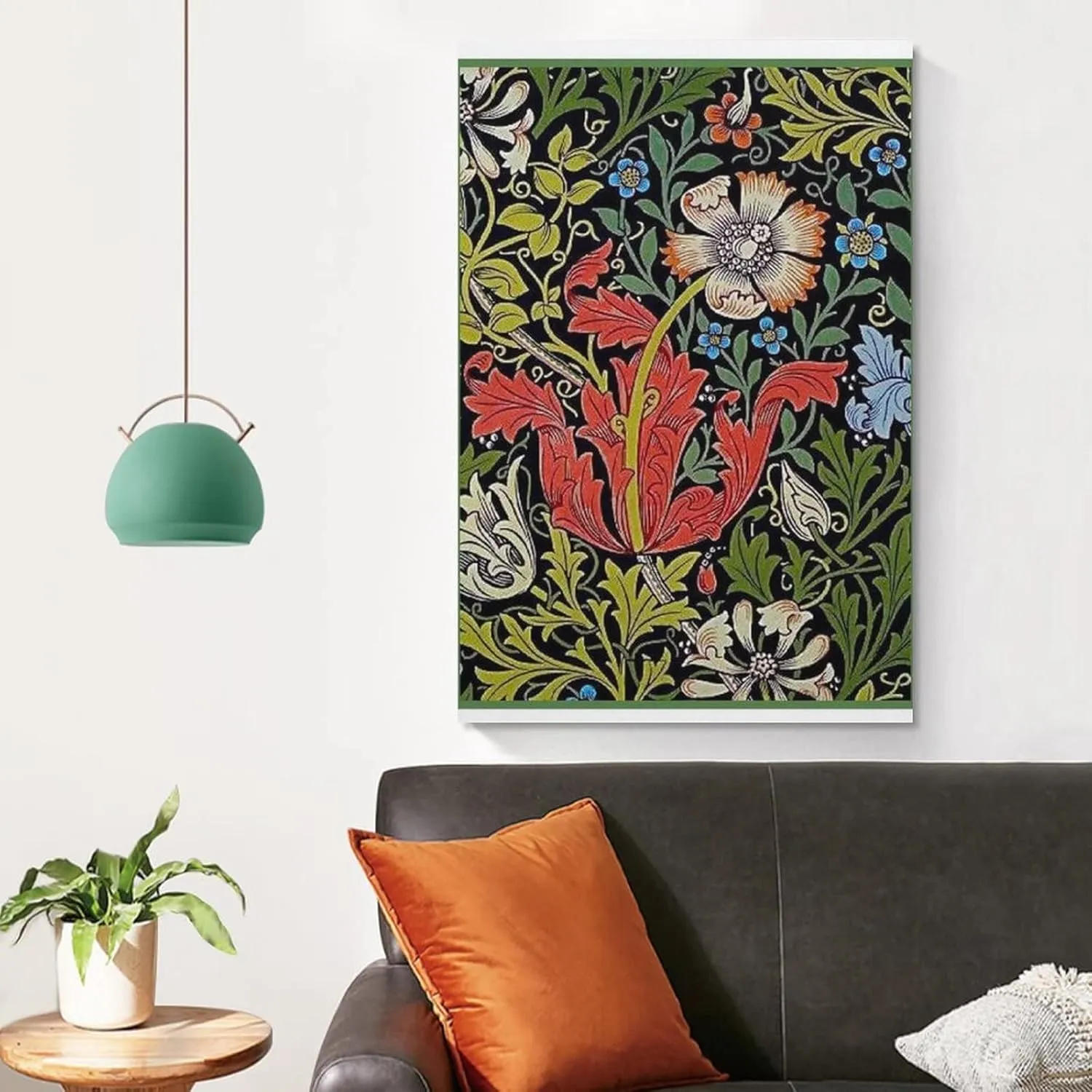 PICHU William Morris Posters Artist Artistic Photo Red Petals Painting On Canvas Wall Art Poster Scroll Picture Print Living Room Walls Decor Home Posters 12x18inch(30x45cm), Unframe-style