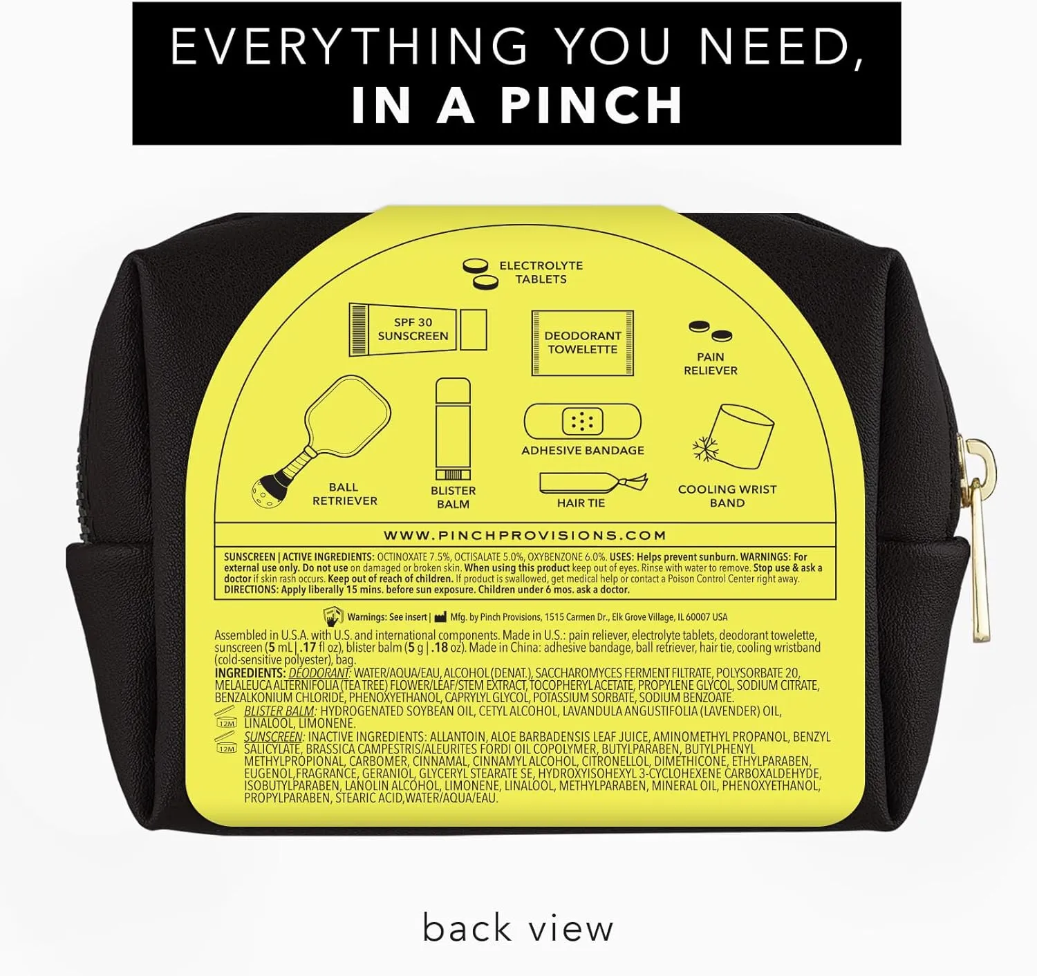 Pinch Provisions Pickleball Kit, 9 Must-Have Emergency Essentials for Pickleball, Includes Ball Retriever & Cooling Bands, Perfect for Pickleball Players, Father's Day, Mother's Day or Gym Bags