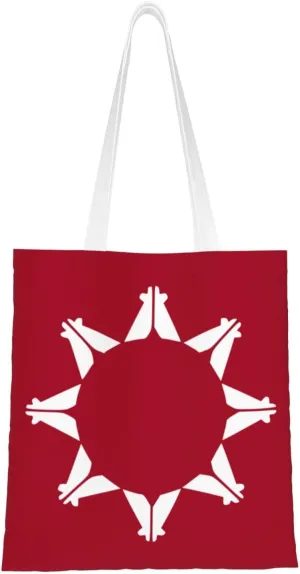 Pine Ridge Flag Tote Bag for Women Canvas Shopping Bags Reusable Beach Bag Grocery Bags Tote Shoulder Bag Gift Bags